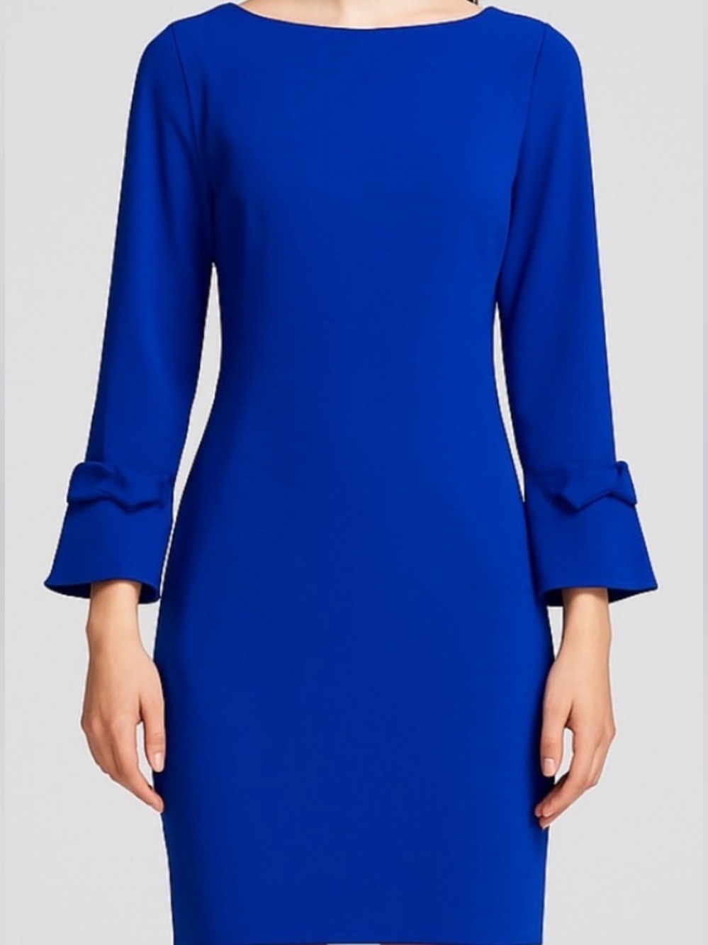 Karl Lagerfeld Paris Royal Blue Ruffle-Sleeve Sheath women’s Dress – Size 4(E2)✨